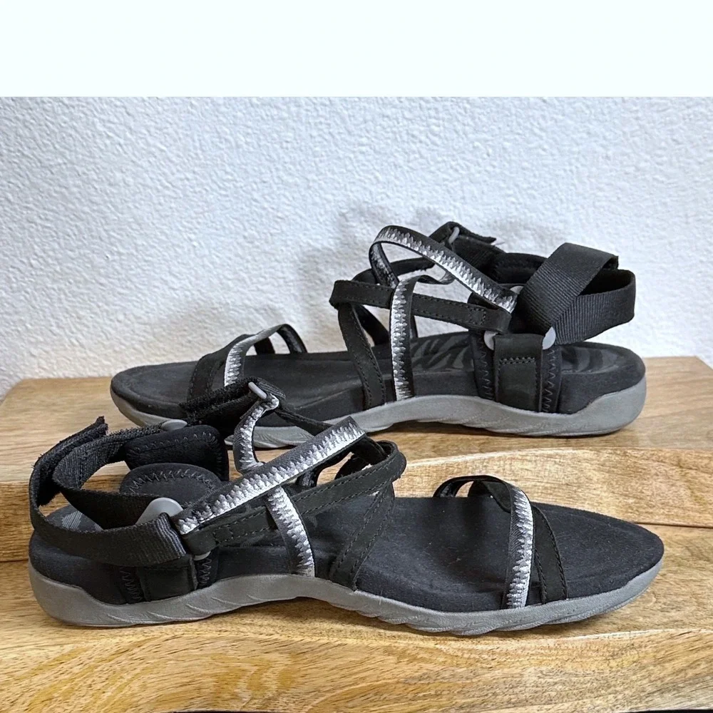 Merrell Terran 3 Cush Lattice Sandals Strappy Hiking Shoes Sz 9 Black J002712